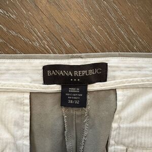 Banana Republic 38x32 KHAKI Mens Straight Fit Pants Flat‎ Front EXCELLENT